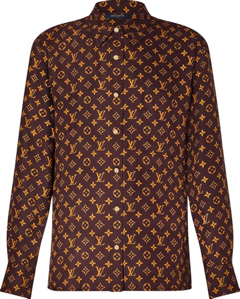 black and gold louis vuitton shirt|Louis Vuitton brown shirt.